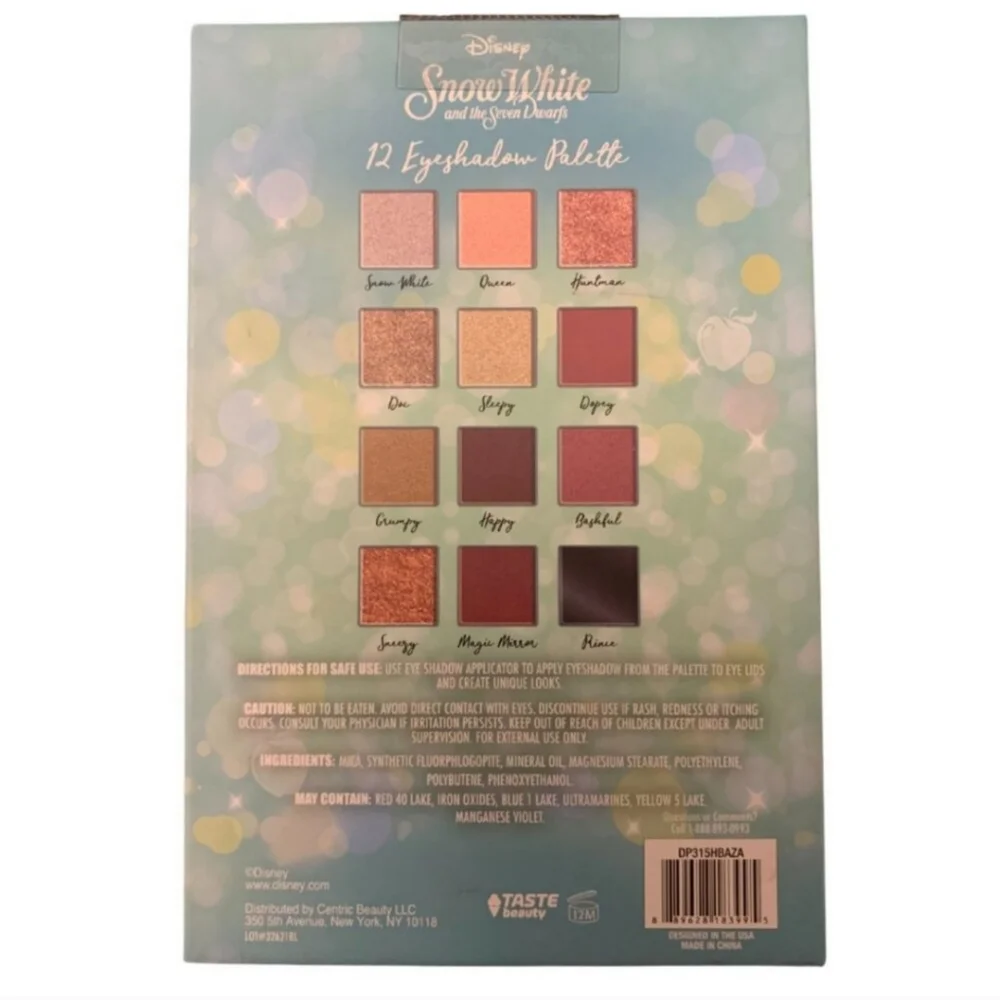 Disney Princess Snow White Storybook 12 Color Eyeshadow Mirror Palette